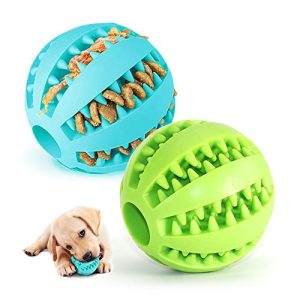 Hunde-Intelligenzspielzeug AnCoSoo 2 Hundespielzeug Ball, Naturgummi