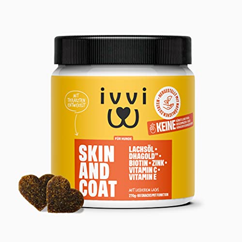 Hunde-Vitamine ivvi Skin & Coat Omega 3 für Hunde