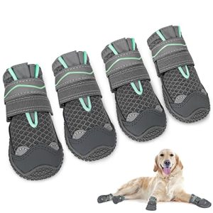Hundeschuhe SlowTon Pfotenschutz, 4 Stück atmungsaktive Hunde Schuhe