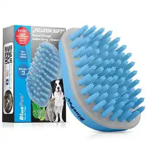 Hundestriegel bluepet fellfein badebuerste gummistriegel 1