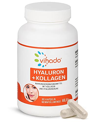 Hyaluron-Kollagen-Kapseln Vihado Hyaluronsäure Kapseln hochdosiert