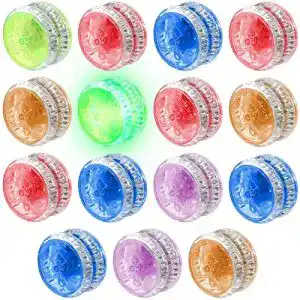 Jo jo kasyat 15 stuecke led licht anfaenger jojo spielzeug reaktiv