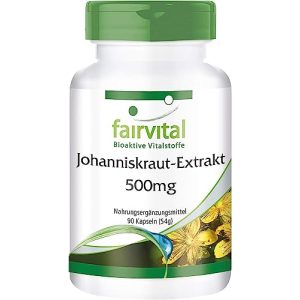 Johanniskraut fairvital | Kapseln - HOCHDOSIERT mit 500mg - johanniskraut fairvital kapseln hochdosiert mit 500mg