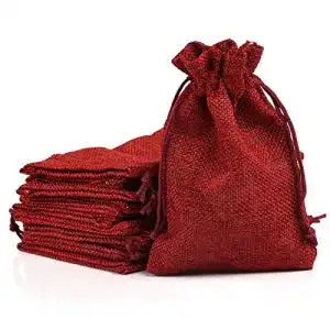 Jutesack naler 24 x jutesaeckchen rot jute beutel