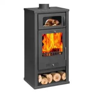 Kaminofen balkan energy holzofen mit backofen troy 7 8kw