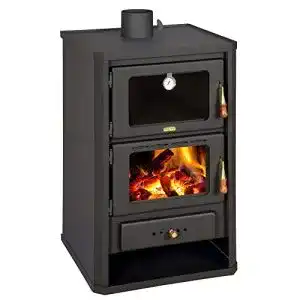 Kaminofen prity mit backofen fg 14kw holzofen mit holzfach