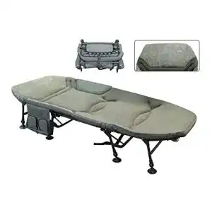 Karpfenliege mk angelsport xxl vlies angelliege bed chair 8 bein