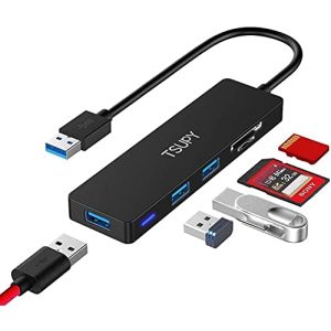 Kartenlesegerät TSUPY USB Hub 3.0 5 in 1, SD Kartenleser USB