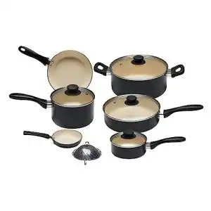 Keramik topfset amazon basics 11 teiliges kochgeschirr set