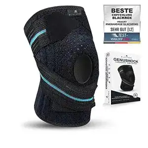 Kniebandage blackrox silikonring genushock sport herren damen fitness