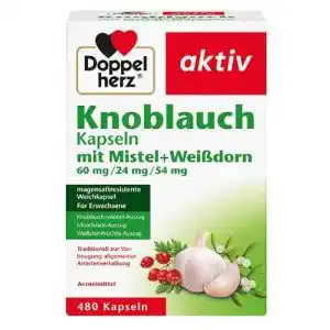 Knoblauch kapseln doppelherz mit mistel und weissdorn 3er