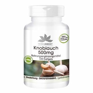 Knoblauch-Kapseln HERBADIREKT Knoblauch 500 mg - knoblauch kapseln herbadirekt knoblauch 500 mg