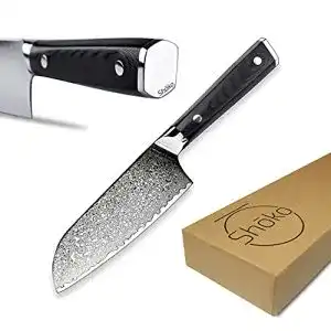 Kochmesser shoko damastmesser slim santoku