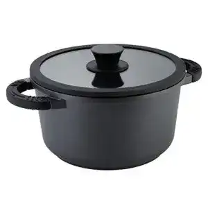 Kochtopf 28 cm axentia 133149 blackline aluguss topf gusseisen