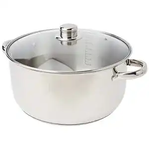 Kochtopf 28 cm crealys 502386 kochtopf edelstahl mit glasdeckel