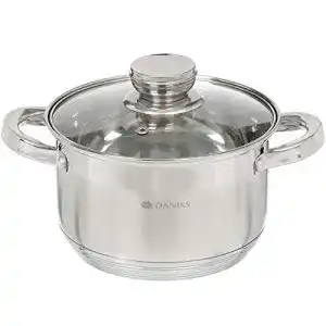 Kochtopf daniks standard edelstahl topf induktion mit glasdeckel