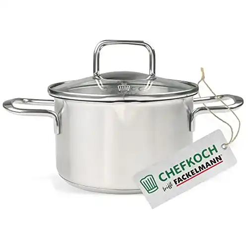 Fackelmann Chefkoch Kochtopf Ø16 cm aus Edelstahl