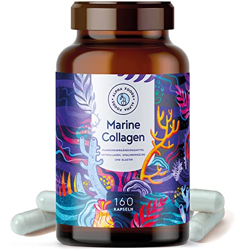 Kollagen-Kapseln Alpha Foods Marine Collagen mit Hyaluronsäure