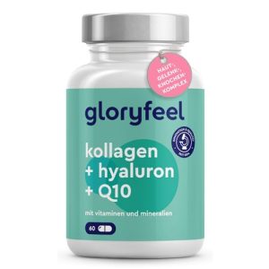Kollagen-Kapseln gloryfeel Kollagen + Coenzym Q10 + Hyaluronsäure