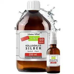 Kolloidales silber livoa vital 10ppm 250ml silberwasser