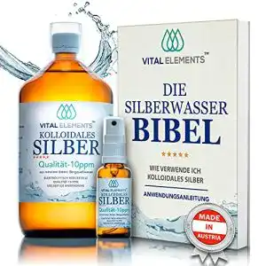 Kolloidales silber vital elements silberwasser 1000ml 10 ppm