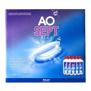 Kontaktlinsen-Pflegemittel Aosept Plus , Sparpack, 5 x 360 ml