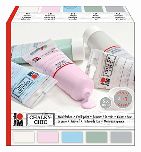 Kreidefarbe Marabu “Chalky-Chic”, 5 x 100 ml