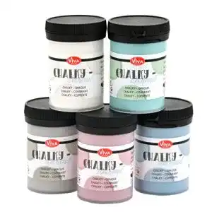 Kreidefarbe viva decor chalky deckend 5er set pastell weiss rosa