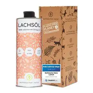 Lachsoel hunde wolfsbacher lachsoel fuer hunde 1 liter