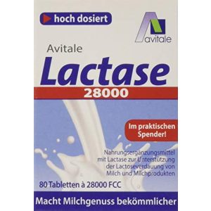 Laktase-Tabletten Avitale Lactase 28.000 FCC, 80 Tabletten - laktase tabletten avitale lactase 28 000 fcc 80 tabletten