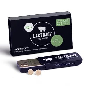 Laktase-Tabletten LactoJoy, 14.500 FCC, 80 Stk., Lactase Enzym