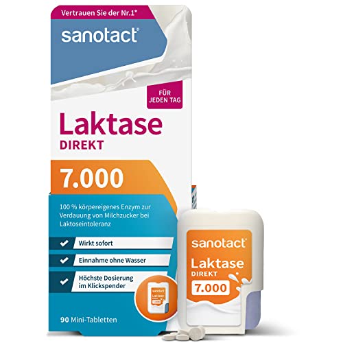 Laktase-Tabletten sanotact Laktase 7.000 Direkt, 90 Mini-Laktose