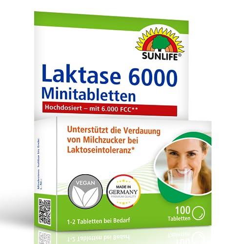 Laktase-Tabletten Sunlife Laktase 6000 Mini-Tabletten, 1 x 100