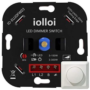 LED-Dimmer iolloi LED Dimmer Schalter, Drehdimmer Unterputz