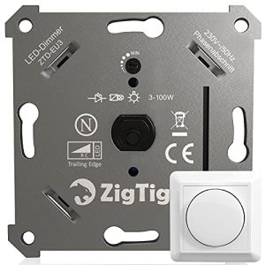 LED-Dimmer Zigtiger Dimmer Schalter, 230V Drehdimmer - led dimmer zigtiger dimmer schalter 230v drehdimmer