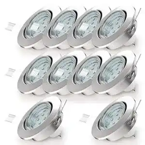 Led einbaustrahler b k licht 10er set led einbaustrahler 230v