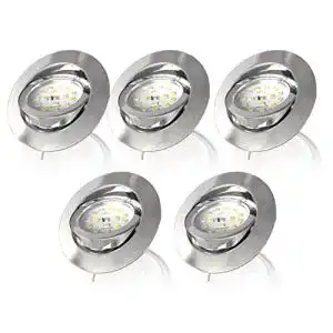Led einbaustrahler b k licht 5er set led einbaustrahler 230v