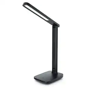 Led tischleuchte brandson led schreibtischlampe in lederoptik
