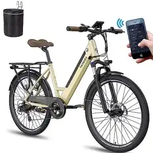 Leichtes e bike fafrees f26 pro urban e bike damen 26 zoll mit app