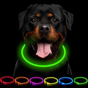 Leuchthalsband Hund CCWW LED Halsband USB wiederaufladbar