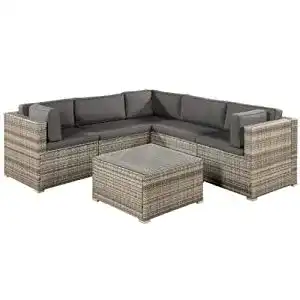 Lounge moebel set juskys polyrattan gartenmoebel set nassau