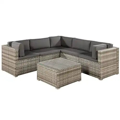 Polyrattan Gartenmöbel-Set Nassau von Juskys für den Außenbereich