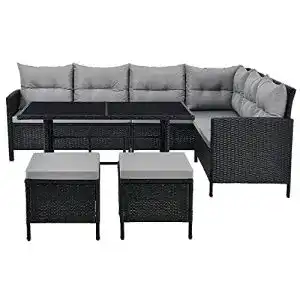 Lounge moebel set juskys polyrattan lounge manacor mit ecksofa