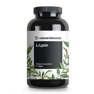 Lysin natural elements L-, 365 Kapseln, 800mg pures L