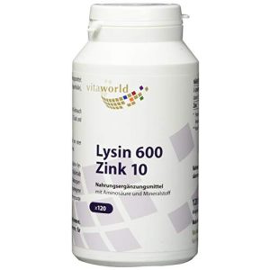 Lysin Vita World vitaworld 600 mg plus Zink 10 mg, 502 mg
