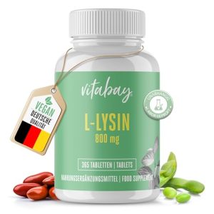 Lysin vitabay L- 800mg, 365 Tabletten, essentielle Aminosäure - lysin vitabay l 800mg 365 tabletten essentielle aminosaeure