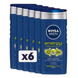 Männer-Shampoo NIVEA MEN Energy Duschshampoo 6 x 250 ml