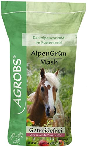 Mash für Pferde Agrobs Alpengrün Mash, 1er Pack (1 x 15000 g) - mash fuer pferde agrobs alpengruen mash 1er pack 1 x 15000 g