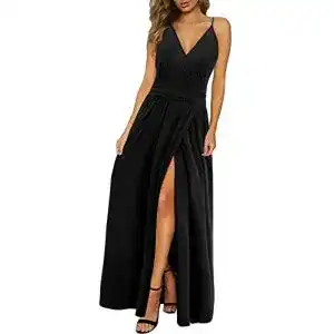 Maxikleid newshows sommerkleid damen lang sommer v ausschnitt kleid