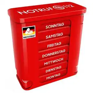 Medikamentendosierer kerpers pillendose 7 tage mit je 4 faecher